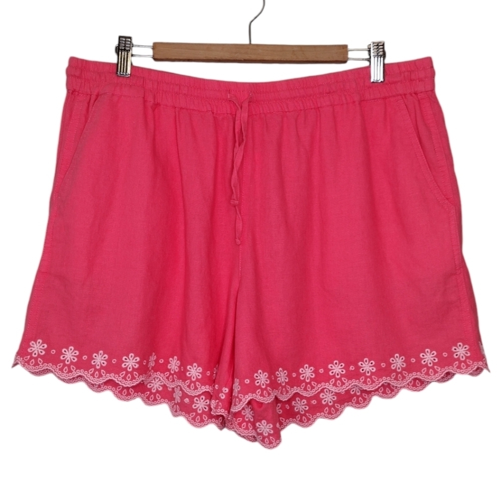 NWT J. Crew Women's Linen Blend Vacation Boho Drawstring Waist High Rise Shorts